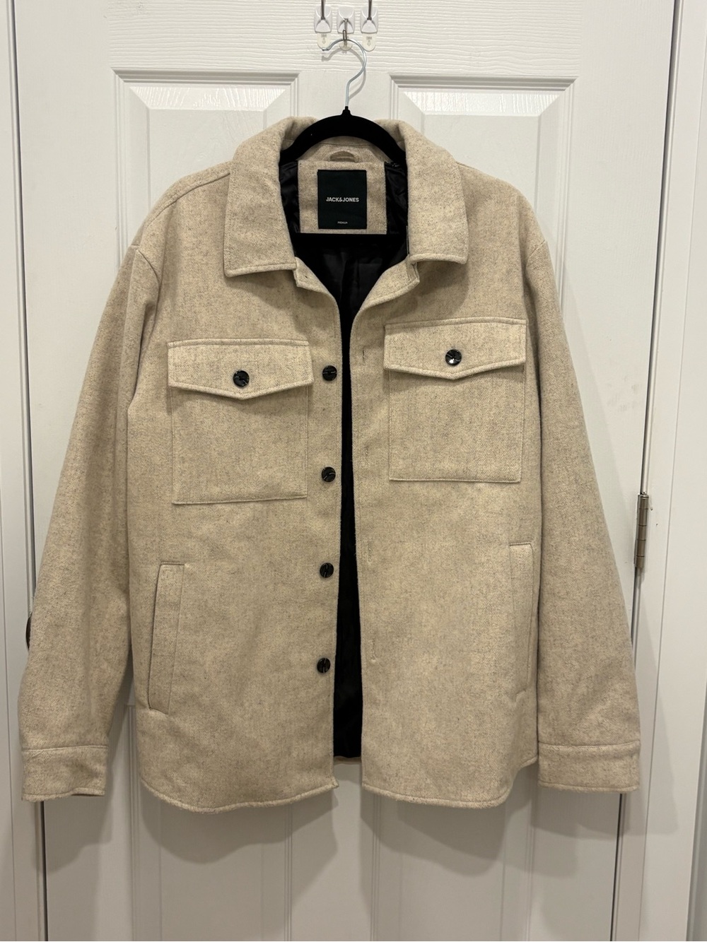 Jack & Jones Beige Cream Shacket Jacket #1313